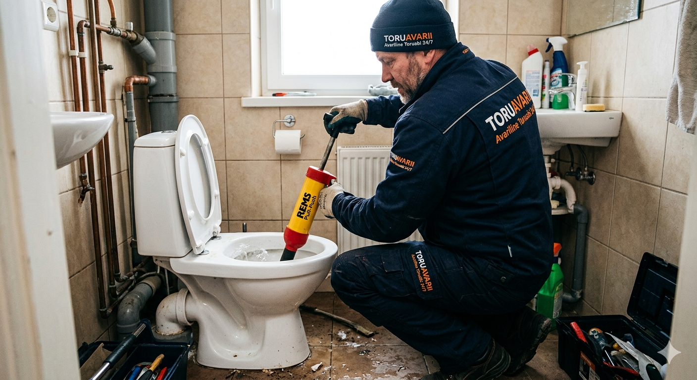 Toruavarii torumees teostab WC ummistuse eemaldamist professionaalse vannitoa, wc, köögis, avariitööd.